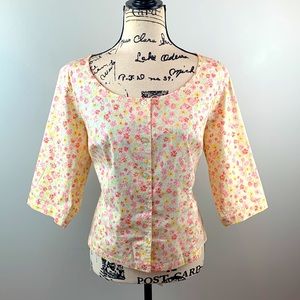 Elizabeth by Liz Claiborne Floral Print Button Up Top